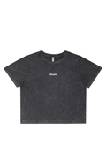 Rising Kid Womens Stone Wash Heavy Crop